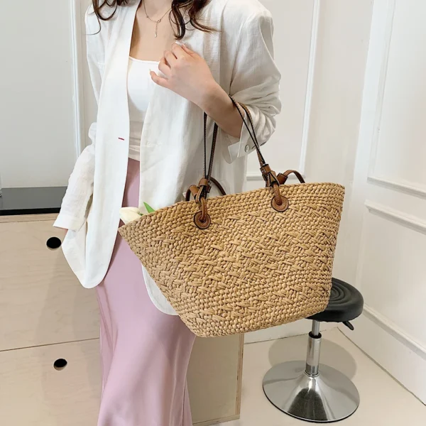 Summer Woven Tote Bag